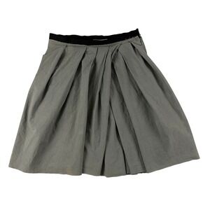 Marni Skirt Womens 38 Green Pleated A-Line Elastic Waist Designer Casual Fashion